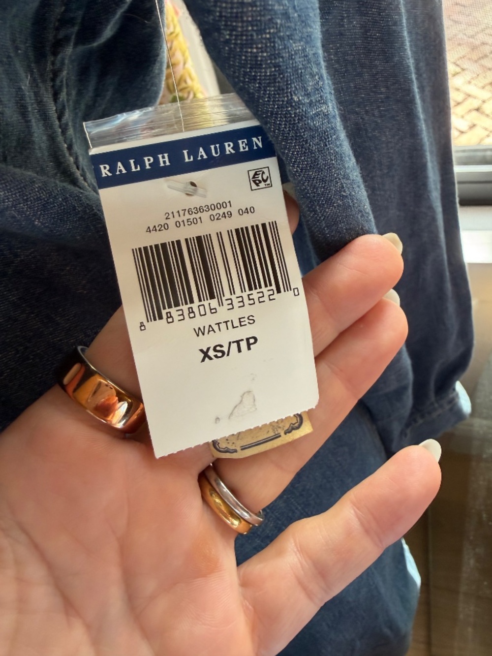 NWT Ralph Lauren Blue Label Denim Shirt Dress XS Dark Wash 100% Cotton - Picture 3 of 7